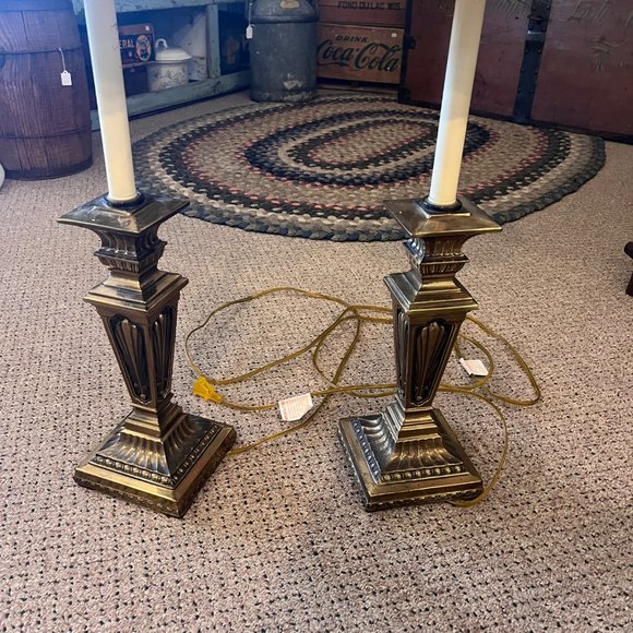 Vintage Pair of Hollywood Regency Brass Stiffel Table Lamps Stiffel? - Picture 4 of 9